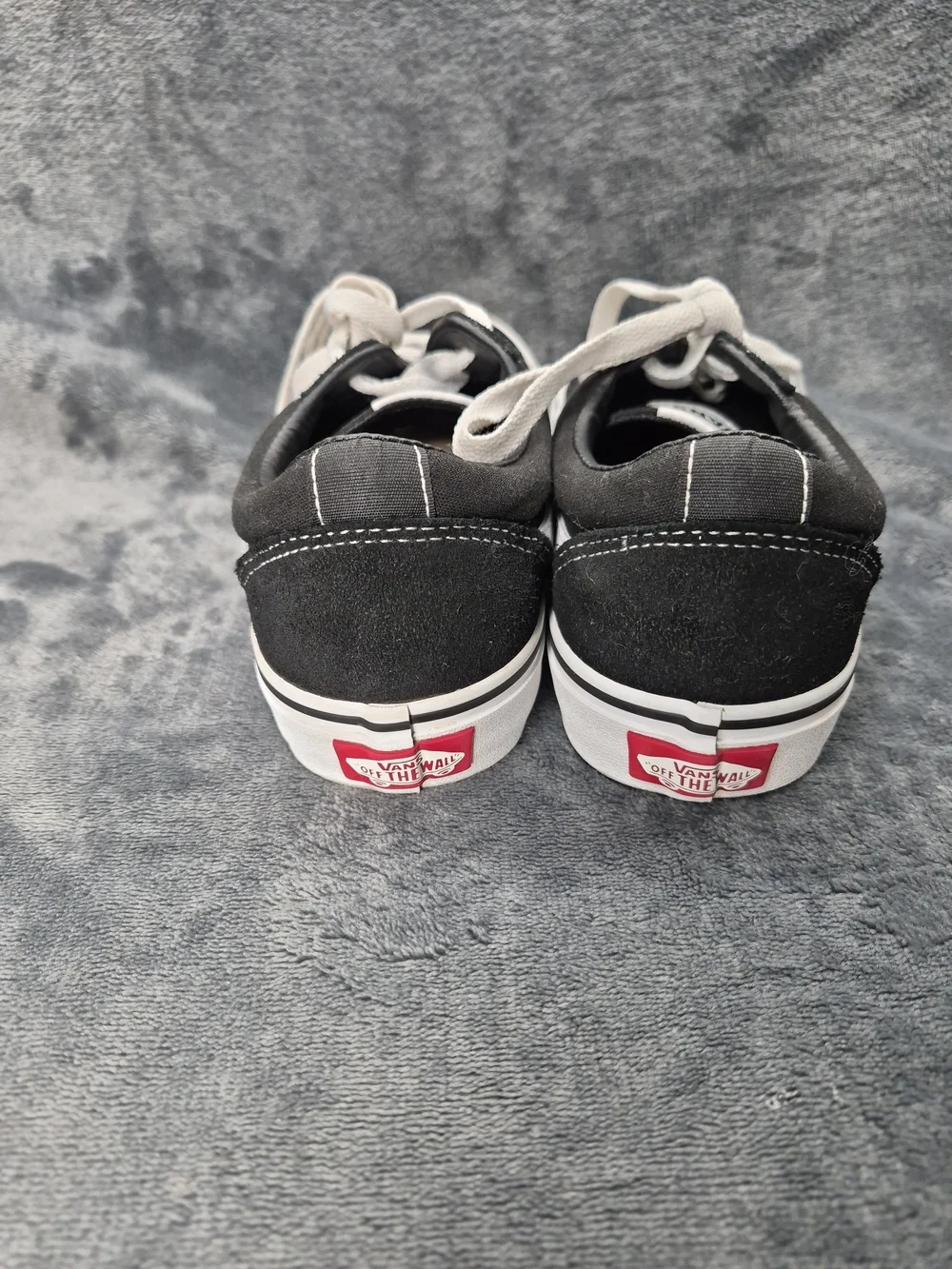 Vans Ward Skateboarding Shoes Youth Us 5 Black White Suede Canvas Lace Up 751505